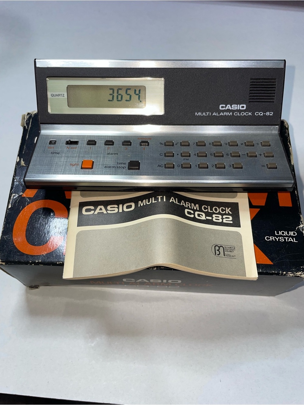 Casio CQ-82 1980s Multi Alarm Clock NEW Open Box With Manual